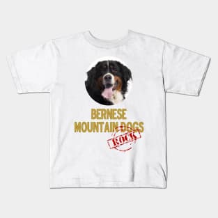 Bernese Mountain Dogs Rock Kids T-Shirt